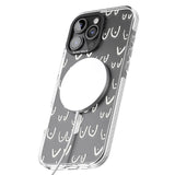 iPhone 16 Pro Max Free the boob (White) Black Impact Phone Case