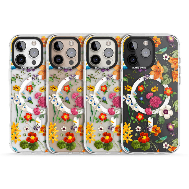 iPhone 16 Whimsical Wildflowers Clear Impact Phone Case