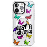 iPhone 16 Pro Max Just a Dreamer Butterfly Black Impact Phone Case