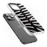 iPhone 16 Pro Max Personalised Zebra Print Black Impact Phone Case