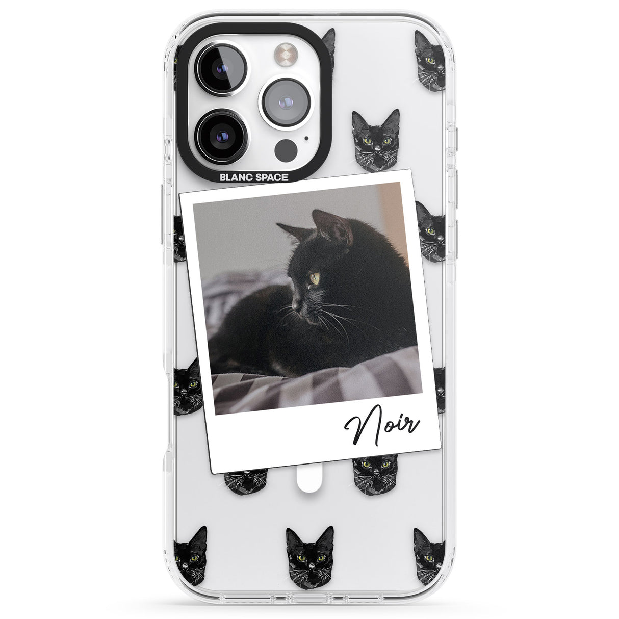 iPhone 16 Pro Max Personalised Bombay Cat Photo Black Impact Phone Case