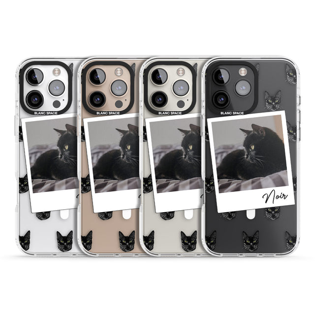 iPhone 16 Pro Max Personalised Bombay Cat Photo Black Impact Phone Case