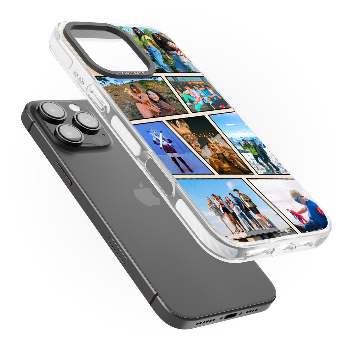 iPhone 16 Pro Max Comic Strip Photo Black Impact Phone Case