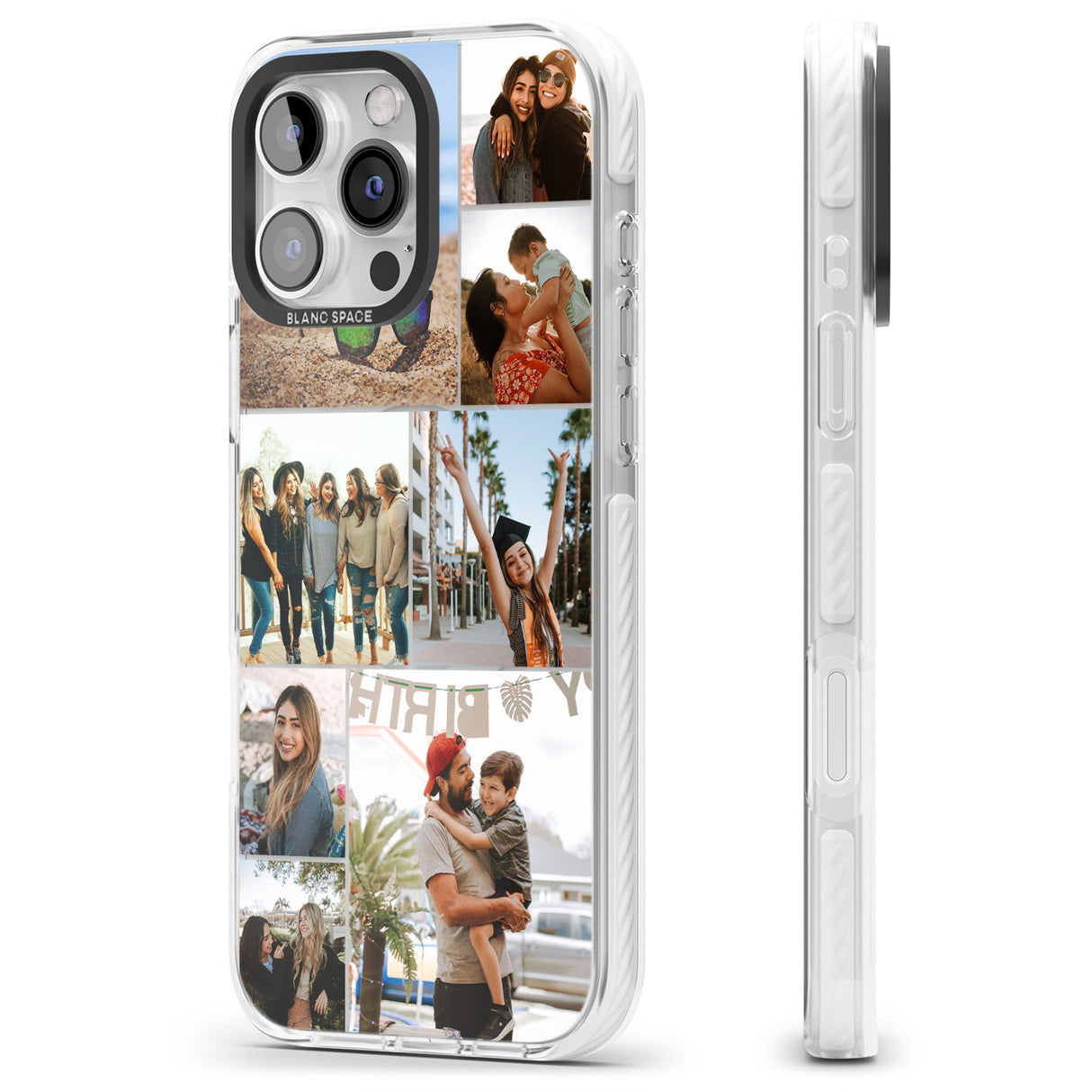 iPhone 16 Pro Max Personalised Photo Grid Black Impact Phone Case