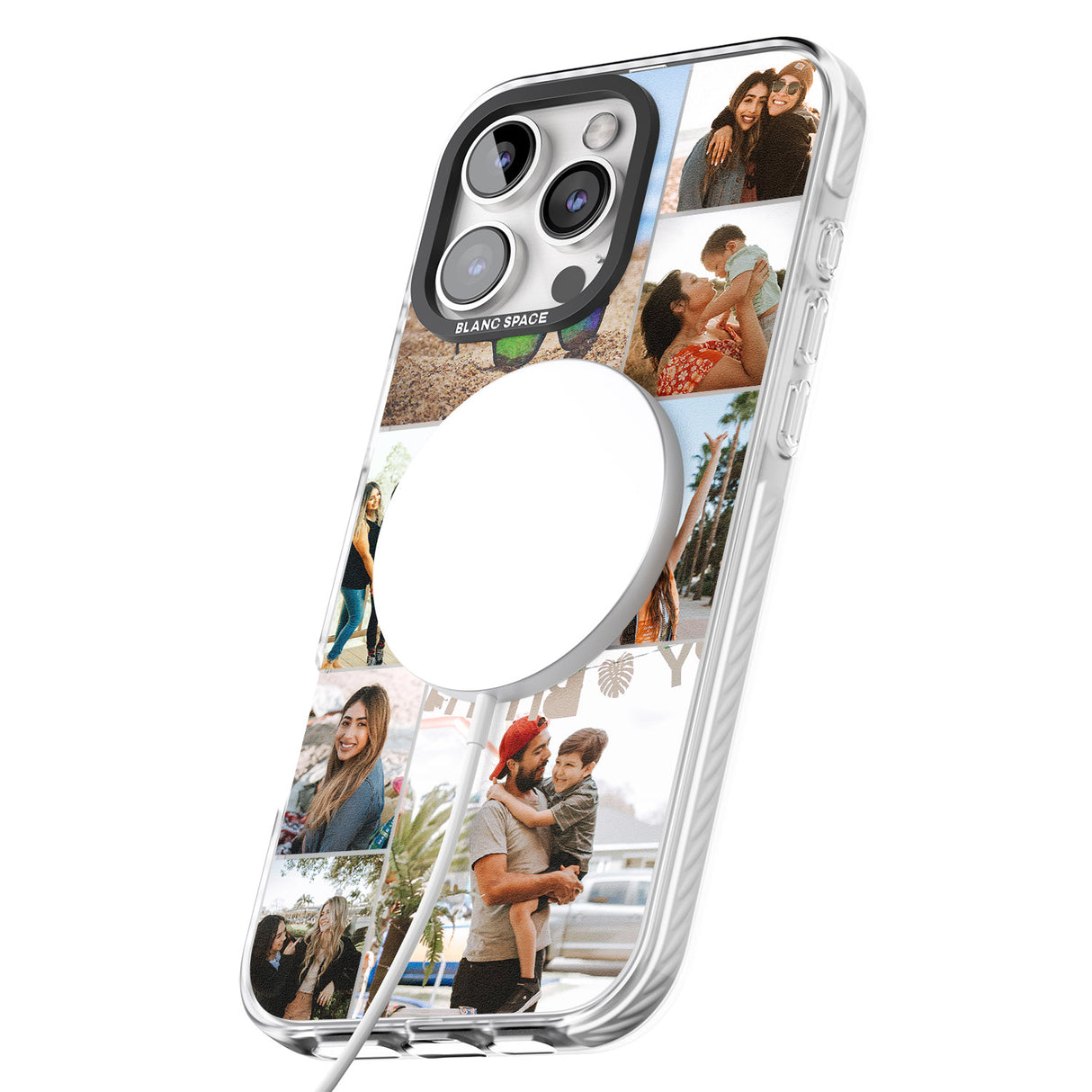 iPhone 16 Pro Max Personalised Photo Grid Black Impact Phone Case