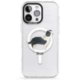 iPhone 16 Pro Max Personalised Border Collie Black Impact Phone Case