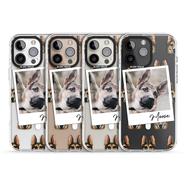 iPhone 16 Pro Max Personalised German Shepherd - Dog Photo Black Impact Phone Case