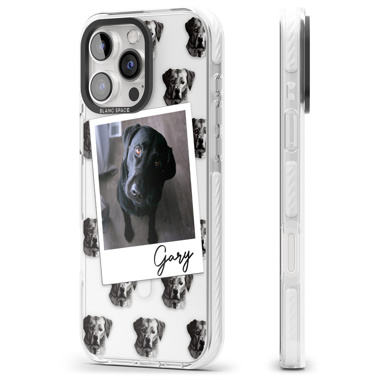 iPhone 16 Pro Max Personalised Labrador, Black - Dog Photo Black Impact Phone Case