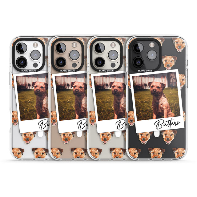 iPhone 16 Pro Max Personalised Border Terrier - Dog Photo Black Impact Phone Case