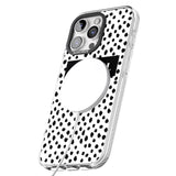 iPhone 16 Pro Max Personalised Black Bar & Dots Black Impact Phone Case