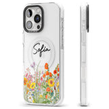 Personalised Summer Wildflowers Impact Magsafe Phone Case for iPhone 16 Pro, iPhone 16 Pro Max