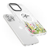 Personalised Garden Wildfowers Impact Magsafe Phone Case for iPhone 16 Pro, iPhone 16 Pro Max