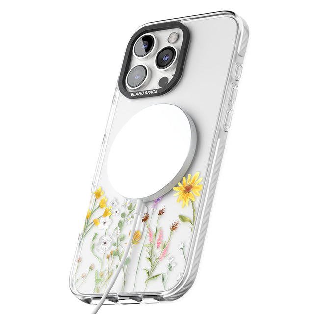 Personalised April Wildfowers Impact Magsafe Phone Case for iPhone 16 Pro, iPhone 16 Pro Max