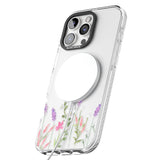 Personalised Lavender Wildflowers Impact Magsafe Phone Case for iPhone 16 Pro, iPhone 16 Pro Max