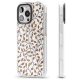 iPhone 16 Pro Max Personalised Autumn Leaves Pattern Black Impact Phone Case