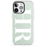 iPhone 16 Pro Max Personalised White & Seafoam Green Personalised Black Impact Phone Case