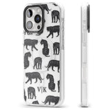 iPhone 16 Pro Max Personalised Tiger Silhouettes Black Impact Phone Case