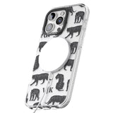 iPhone 16 Pro Max Personalised Tiger Silhouettes Black Impact Phone Case