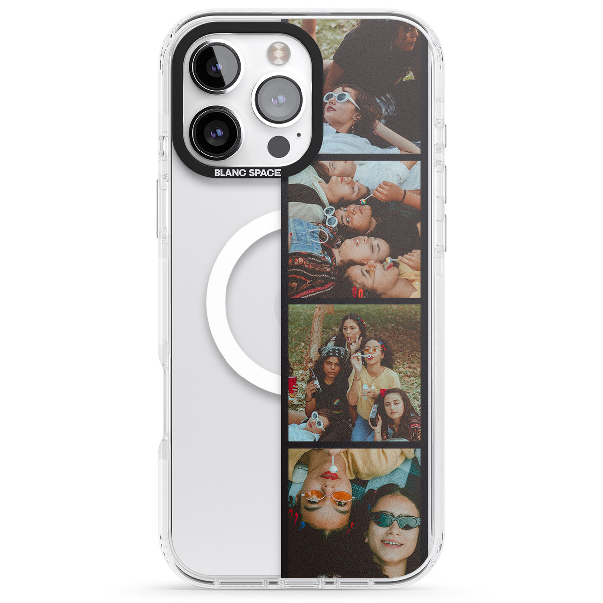 iPhone 16 Pro Max Personalised Photo Strip Black Impact Phone Case