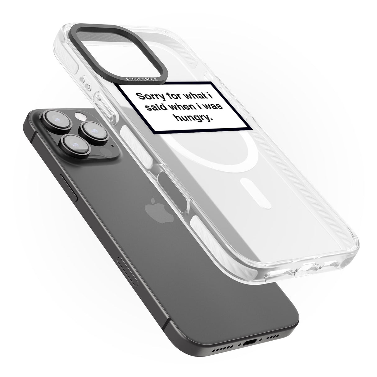 iPhone 16 Pro Max Personalised Create your own Warning Label Black Impact Phone Case