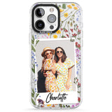 iPhone 16 Pro Max Personalised Wildflower Instant Photo Black Impact Phone Case