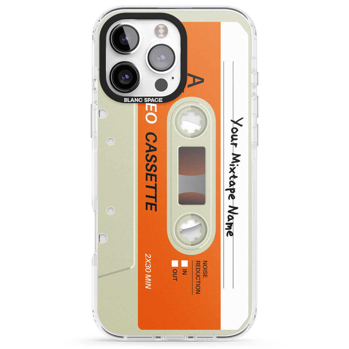 iPhone 16 Pro Max Personalised Classic Cassette Black Impact Phone Case