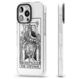 iPhone 16 Pro Max Personalised The Emperor Tarot Card - Transparent Black Impact Phone Case