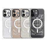 iPhone 16 Pro Max Personalised Wheel of Fortune Tarot Card - White Transparent Black Impact Phone Case