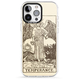 iPhone 16 Pro Max Personalised Temperance Tarot Card - Solid Cream Black Impact Phone Case