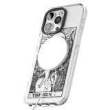 iPhone 16 Pro Max Personalised The Sun Tarot Card - Transparent Black Impact Phone Case