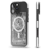 iPhone 16 Pro Max Personalised The Lovers Tarot Card - White Transparent Black Impact Phone Case