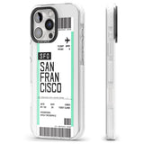 iPhone 16 Pro Max Personalised San Francisco Boarding Pass Black Impact Phone Case