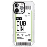 iPhone 16 Pro Max Personalised Dublin Boarding Pass Black Impact Phone Case