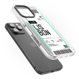 iPhone 16 Pro Max Personalised Lisbon Boarding Pass Black Impact Phone Case