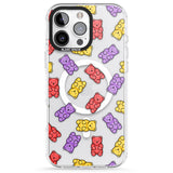 iPhone 16 Pro Max Gummy Bear Pattern Black Impact Phone Case