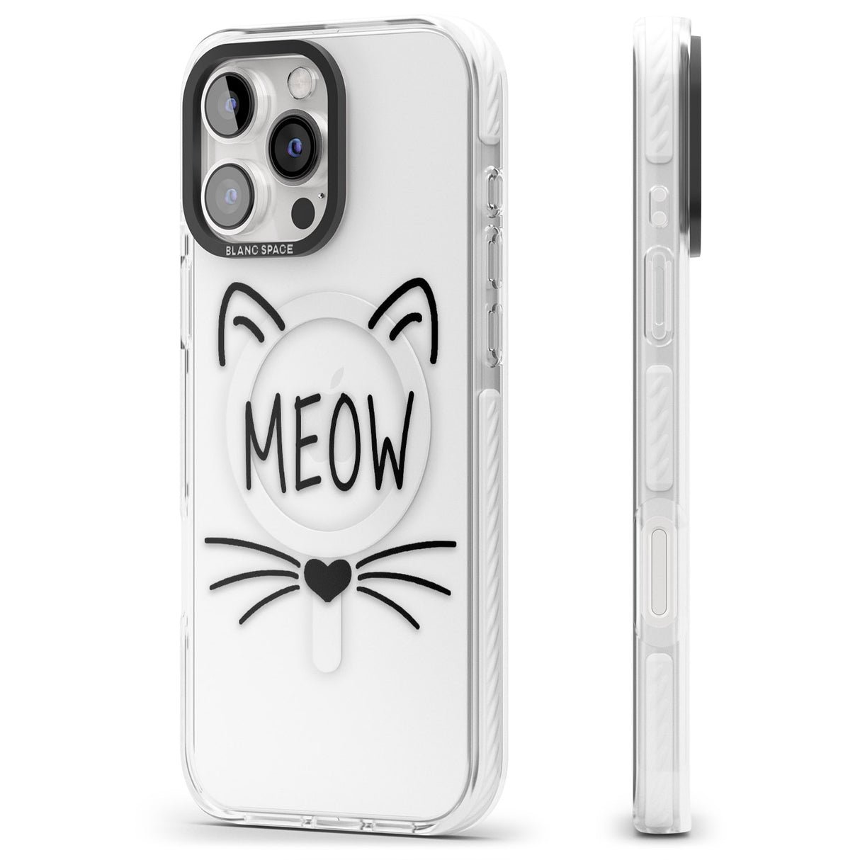 iPhone 16 Pro Max Cat Whiskers Black Impact Phone Case