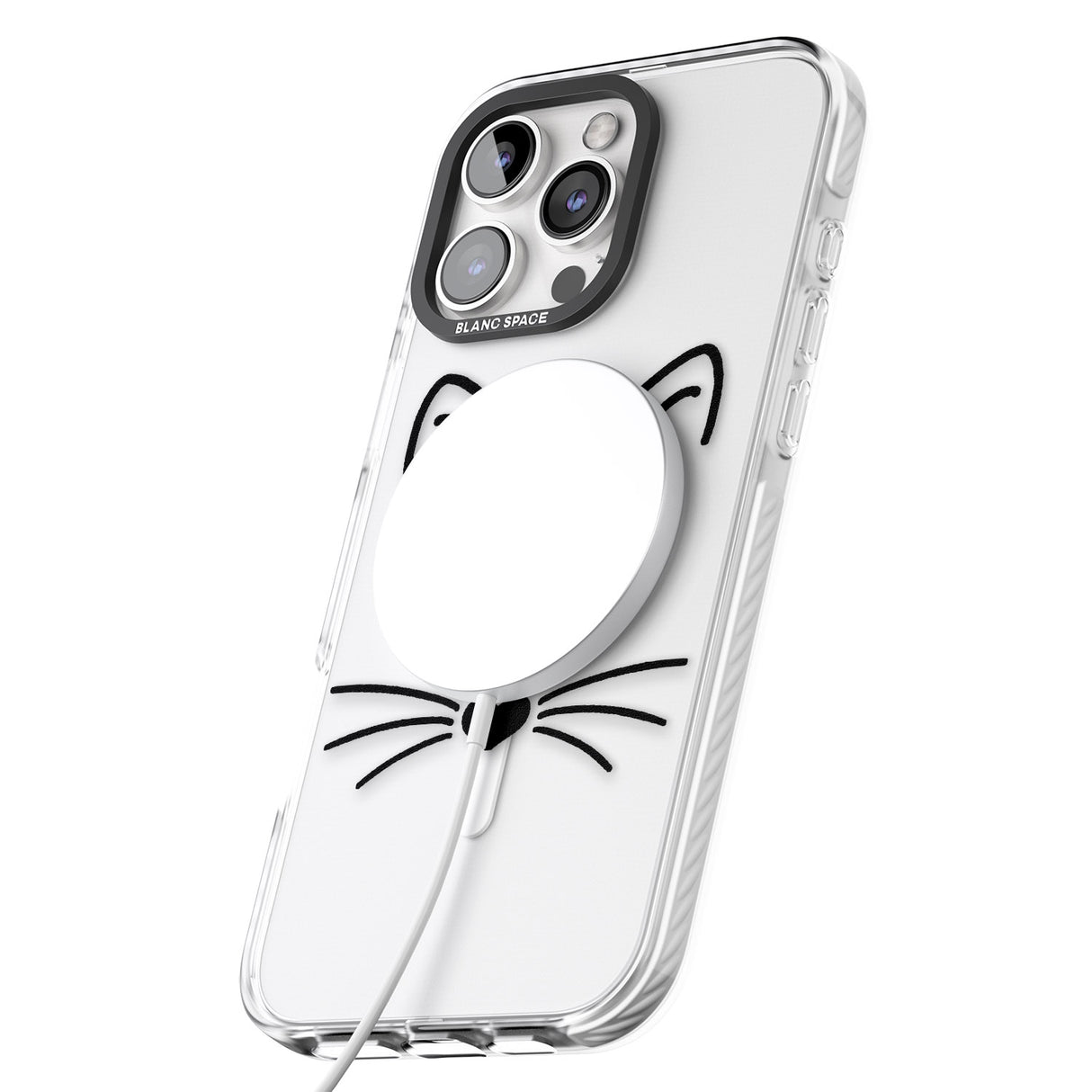 iPhone 16 Pro Max Cat Whiskers Black Impact Phone Case