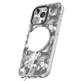 iPhone 16 Pro Max Dark Grey Cat Camouflage Pattern Black Impact Phone Case