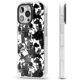 iPhone 16 Pro Max Black & White Cat Camouflage Black Impact Phone Case