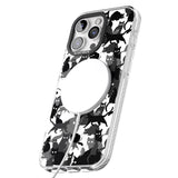 iPhone 16 Pro Max Black & White Cat Camouflage Black Impact Phone Case