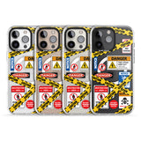 iPhone 16 Pro Max CAUTION Black Impact Phone Case