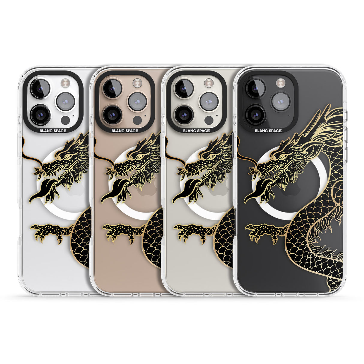 iPhone 16 Pro Max Large Black Dragon Black Impact Phone Case