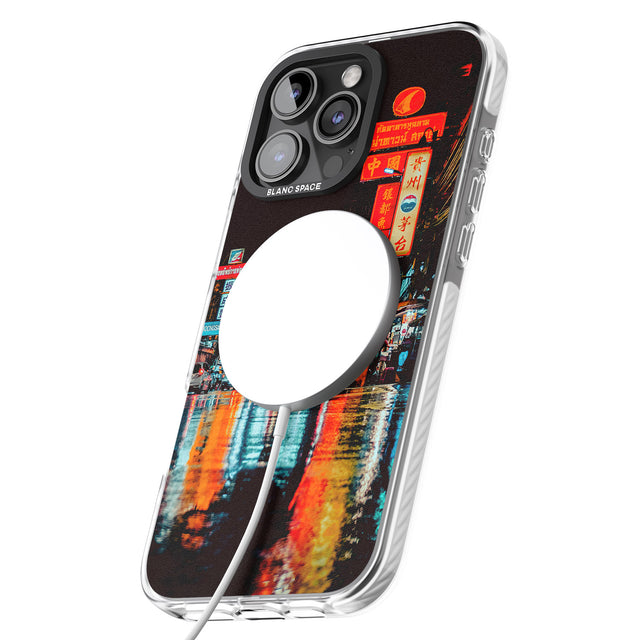 iPhone 16 Pro Max Neon City Black Impact Phone Case