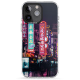 iPhone 16 Pro Max Busy Street - Neon Cities Photographs Black Impact Phone Case