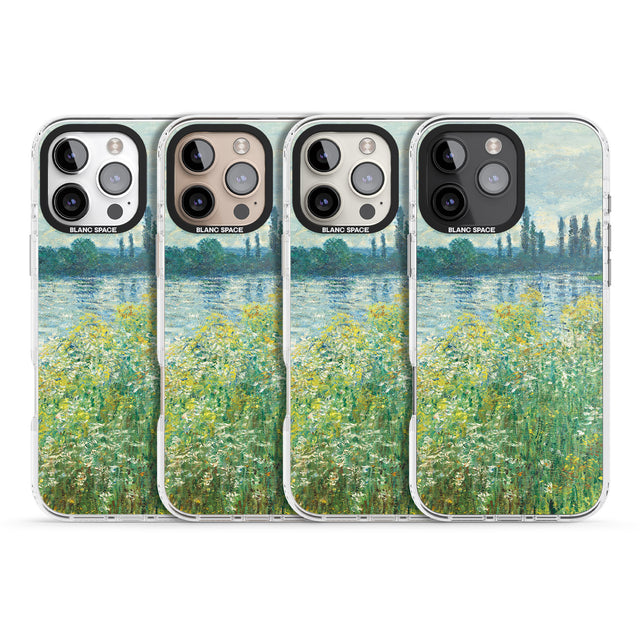 iPhone 16 Pro Max Banks of the Seine by Claude Monet Black Impact Phone Case