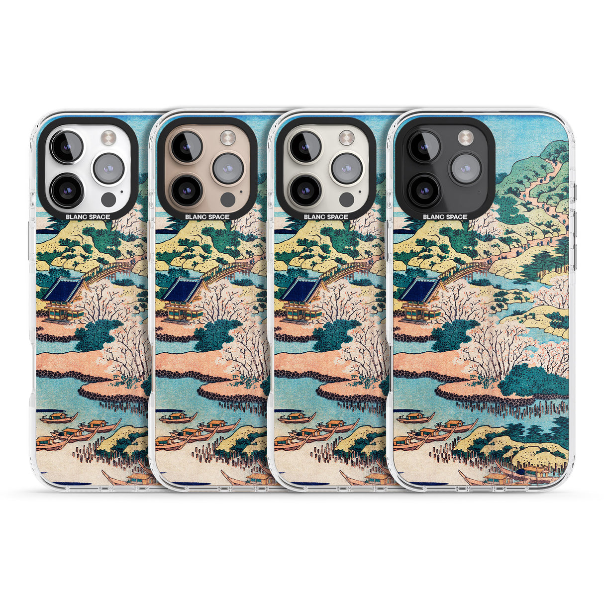 iPhone 16 Pro Max Coastal Community by Katsushika Hokusai Black Impact Phone Case