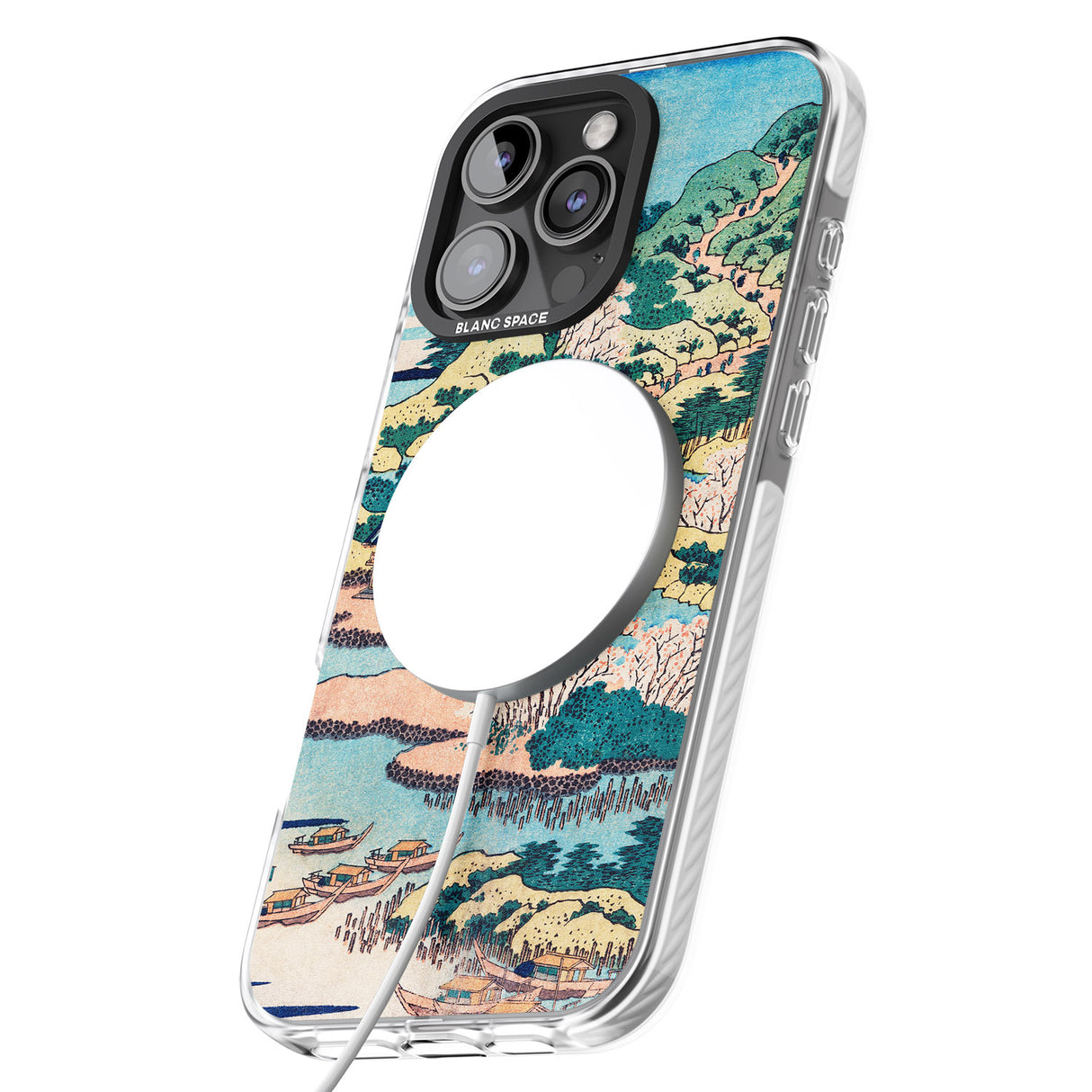 iPhone 16 Pro Max Coastal Community by Katsushika Hokusai Black Impact Phone Case