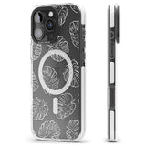 iPhone 16 Pro Max Monstera Leaves Black Impact Phone Case