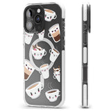 iPhone 16 Pro Max Coffee Faces Black Impact Phone Case