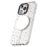 iPhone 16 Pro Max Small Confetti Print Clear Black Impact Phone Case